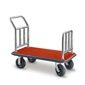 Carrinho de mão de bagagem com rodas de aço inoxidável lobby do hotel 304