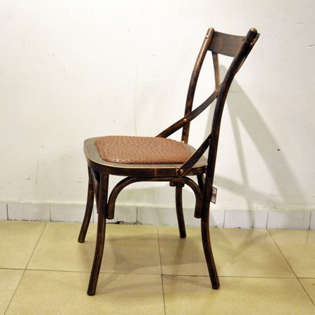Cadeira de Aço Grão de Madeira Restaurante Hotel Design Moderno