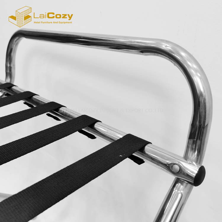 Porta-malas dobrável de metal para hotel estilo antigo moderno 