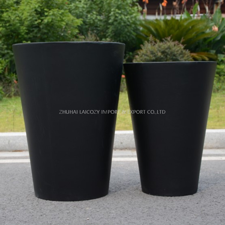 Vaso de flores personalizado cilindro de fibra de vidro caixa plantadora de cimento
