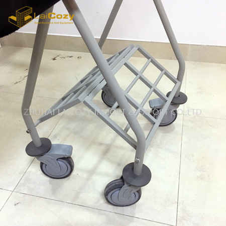 Carrinhos de lavanderia saco plástico preto dobrável 