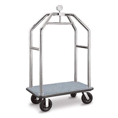 Carrinho de bagagem móvel com rodas no saguão do hotel em aço inoxidável 304 