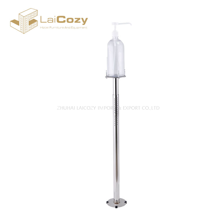Suporte dispensador de sabonete manual com pedal de aço inoxidável sem toque 