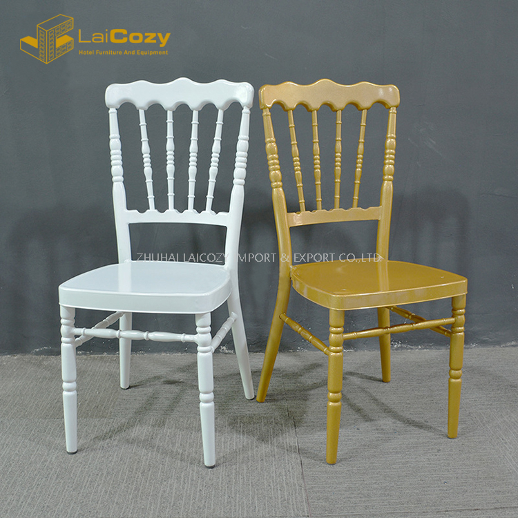 Cadeiras de festa de casamento para eventos elegantes Cadeira Chiavari dourada