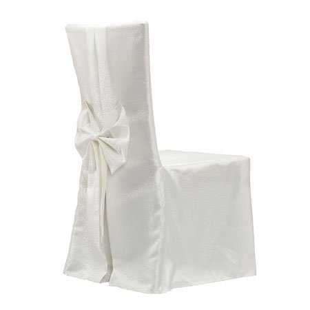 Pano para cadeira de banquete com capa de tecido branco de luxo para hotel 